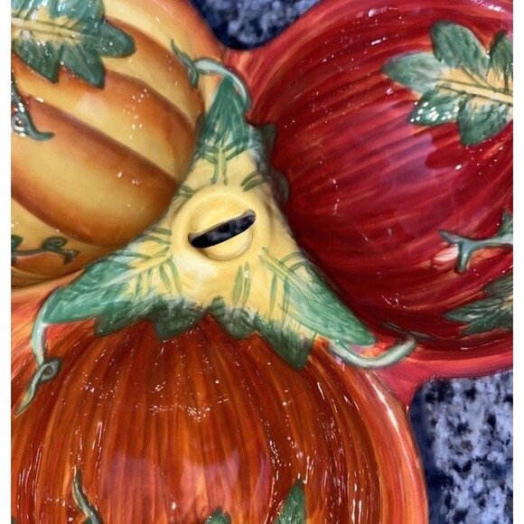Super Cute Celebrating Home dip tray Fall Festival Stoneware Collection Holiday - Picture 3 of 4